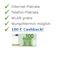 100 € Cashback