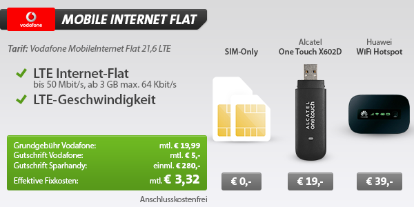 Vodafone Mobile Internet Flat